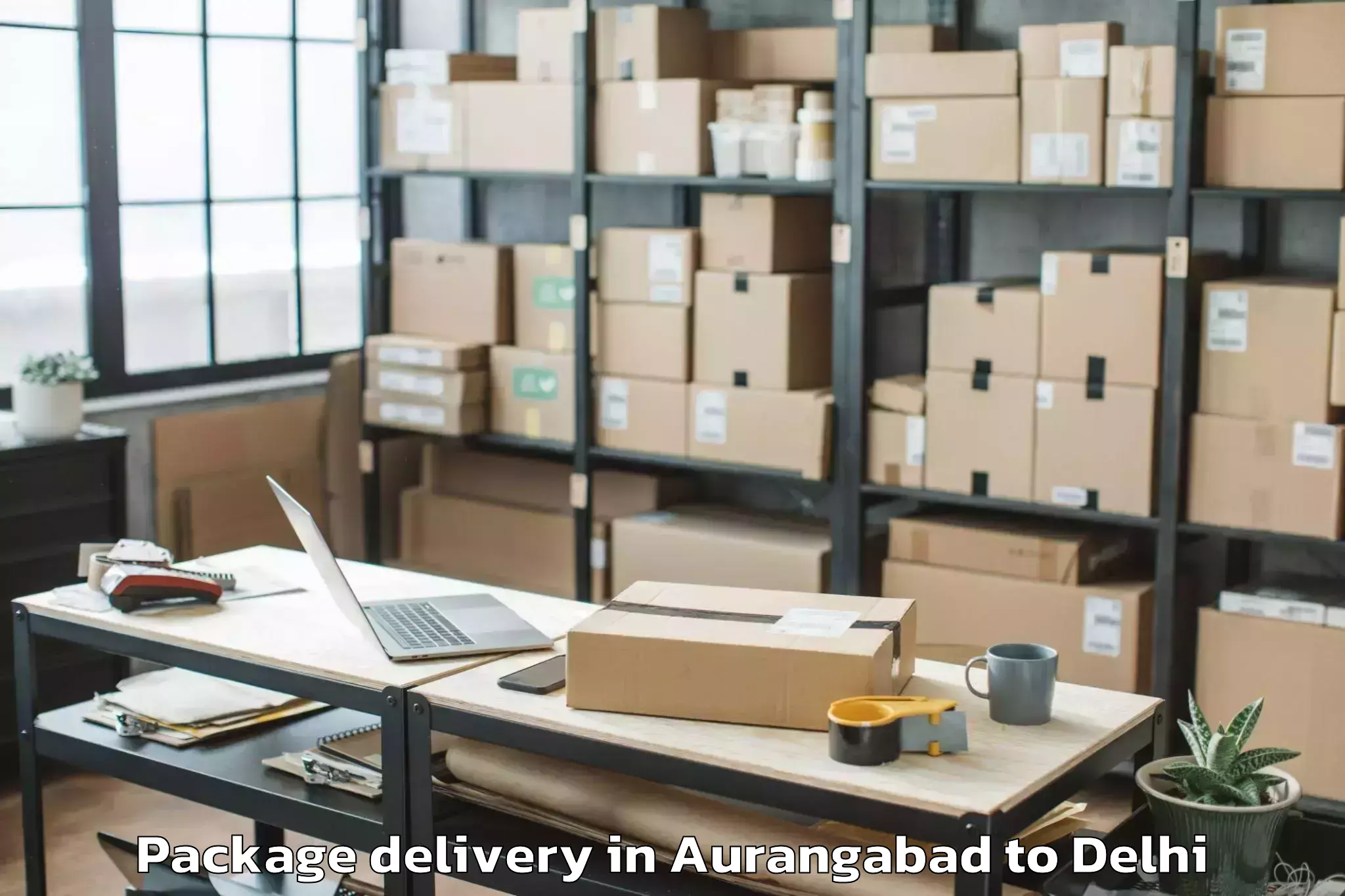 Professional Aurangabad to Parsvnath Mall Akshardham Package Delivery